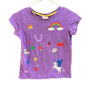 Hanna Andersson Purple Graphic T-Shirt 100% Cotton Size 140cm 10-12Y